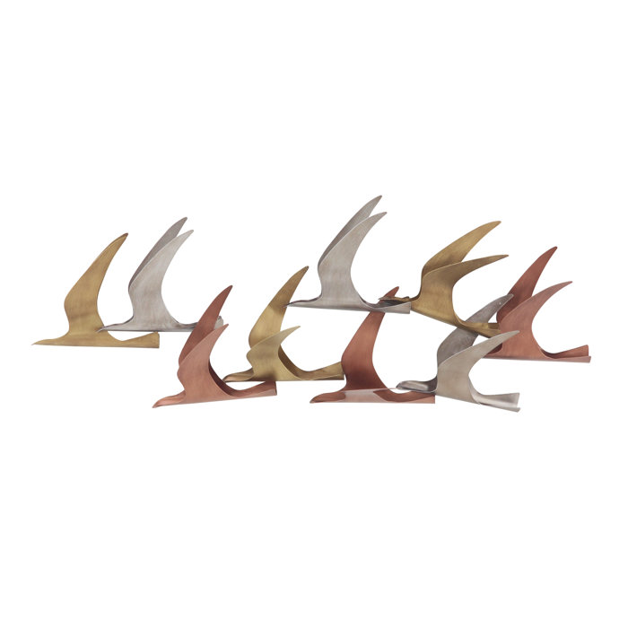 Rosecliff Heights Natural Birds in Flight Wall Décor & Reviews Wayfair